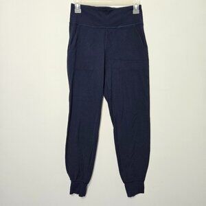 Lululemon Align High Rise Joggers Size 6 Navy Blue Nulu Athleisure Gym Active
